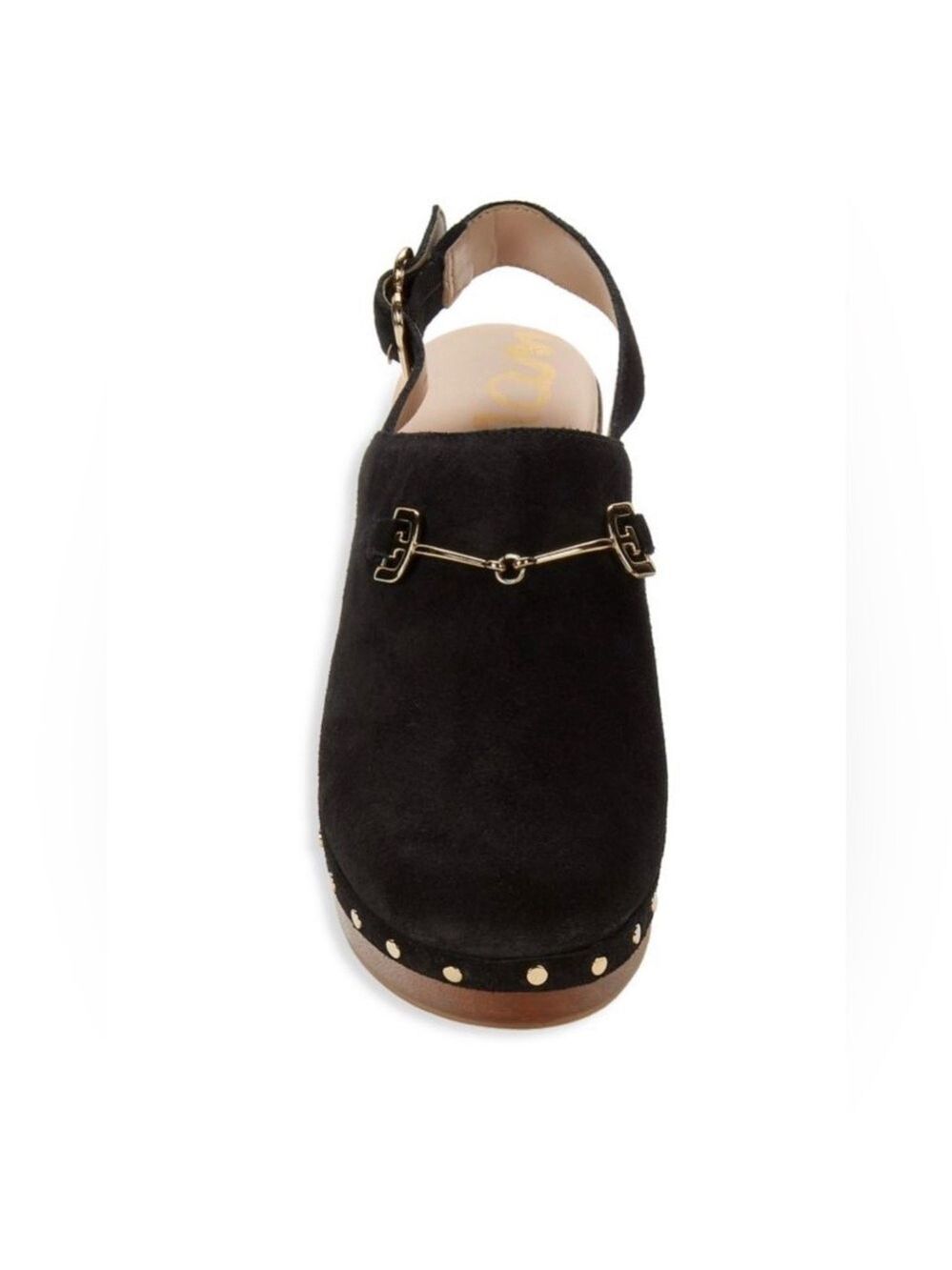 Sam Edelman Hilda Suede Studded Bit Buckle Platform Clogs - NWT - Picture 2 of 12